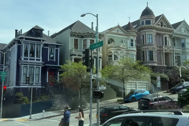 Victorian houses on Fulton Street in San Francisco