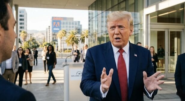 Lawmakers speak at podium during press conference calling for presidential impeachment proceedings.